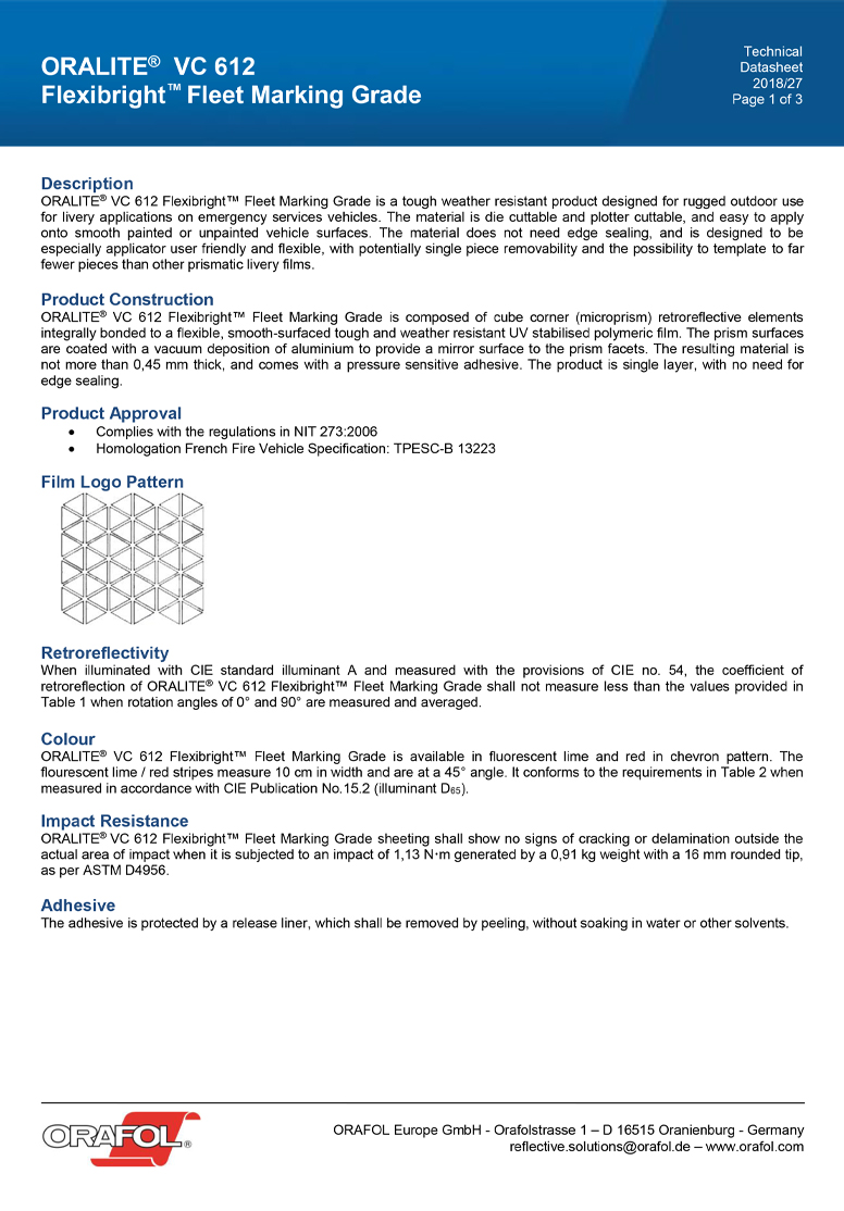 Chevron VC612 Technical Data