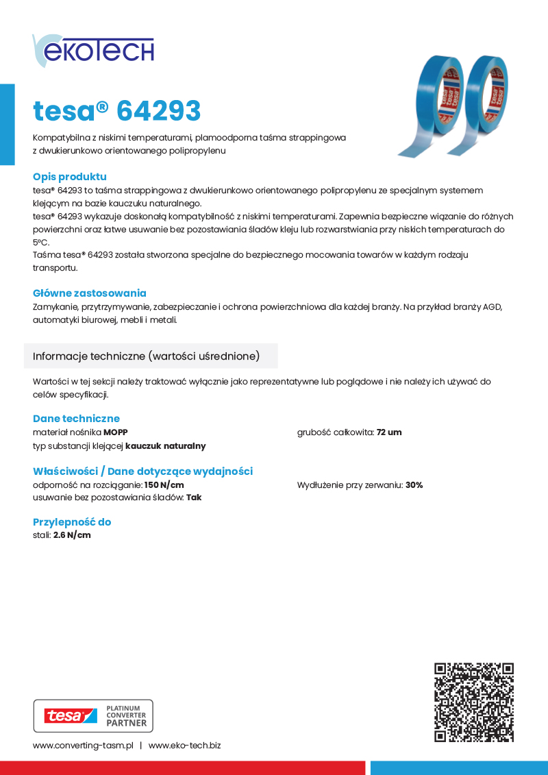 Taśma strappingowa Tesa - Tesa 64293