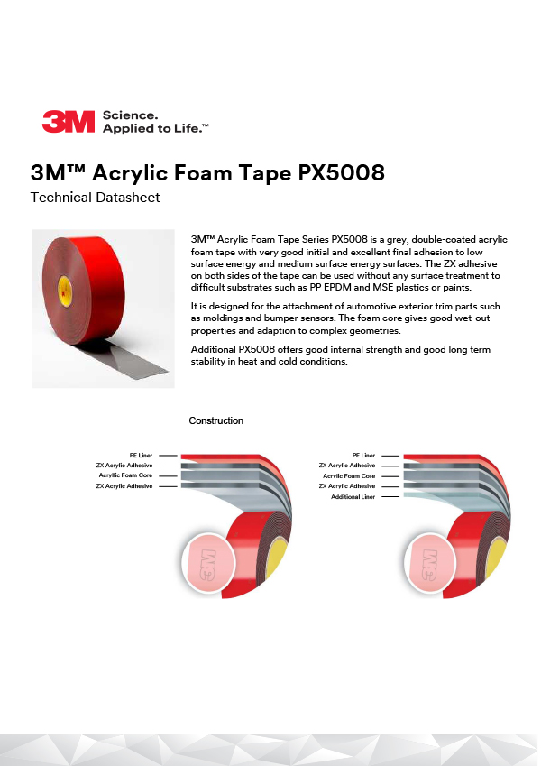 3M™ Acrylic Foam Tape Series PX5008