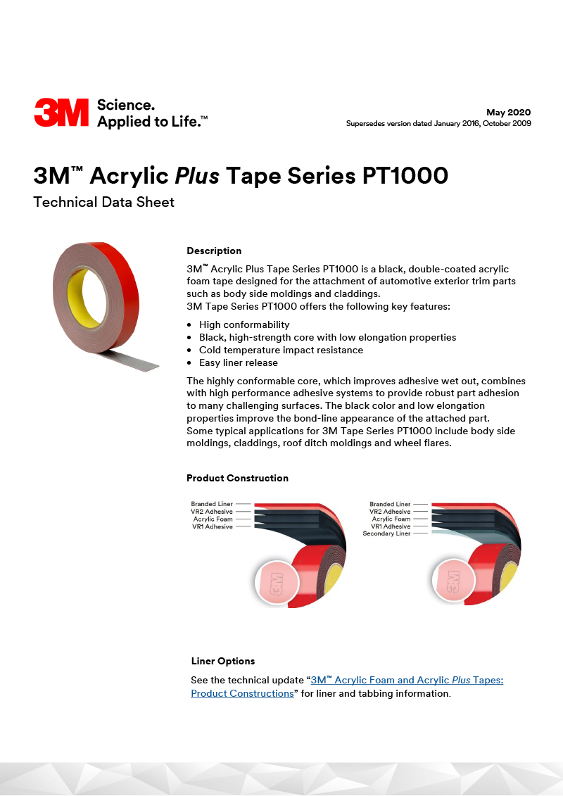 Technical Data 3M PT1000
