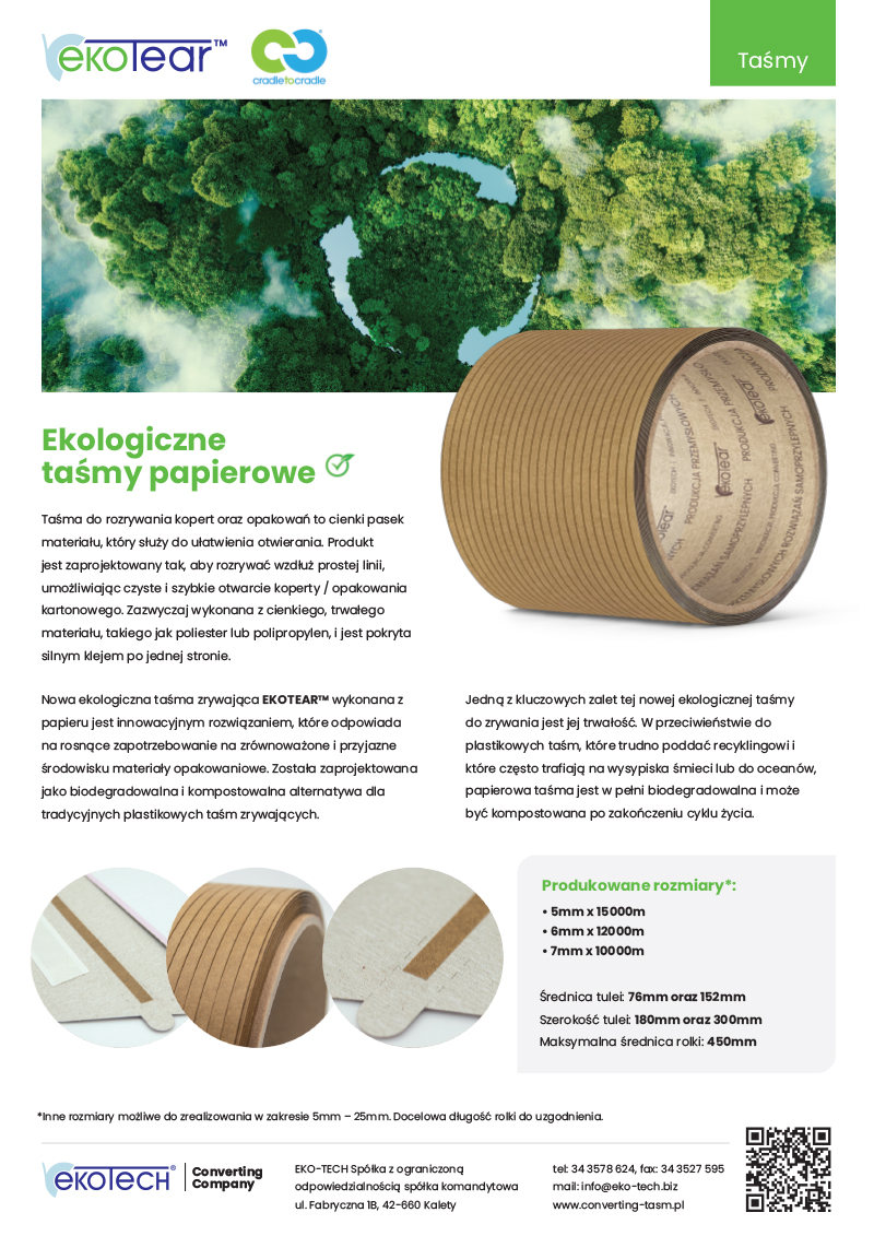 Ekologiczne taśmy papierowe