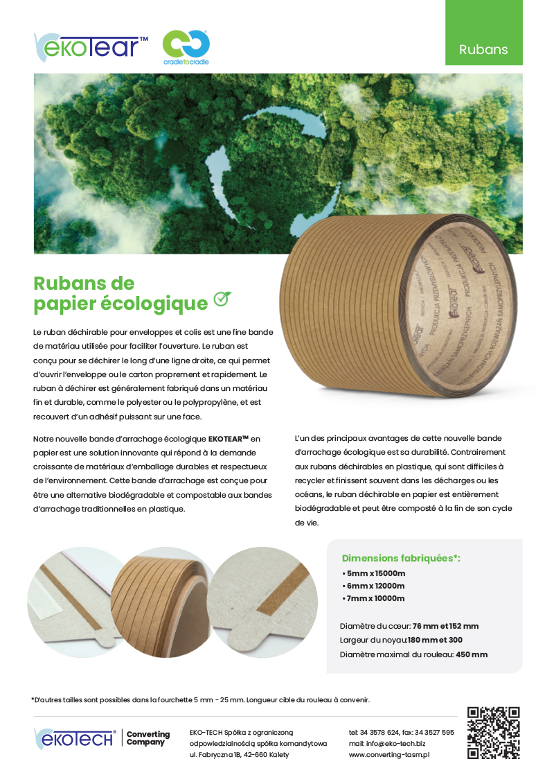 Rubans de papier écologique Ekotear