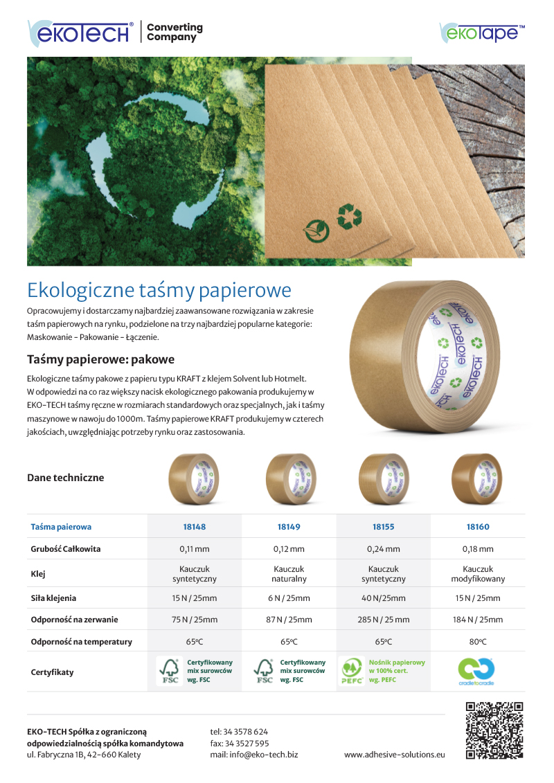 Ekologiczne taśmy papierowe