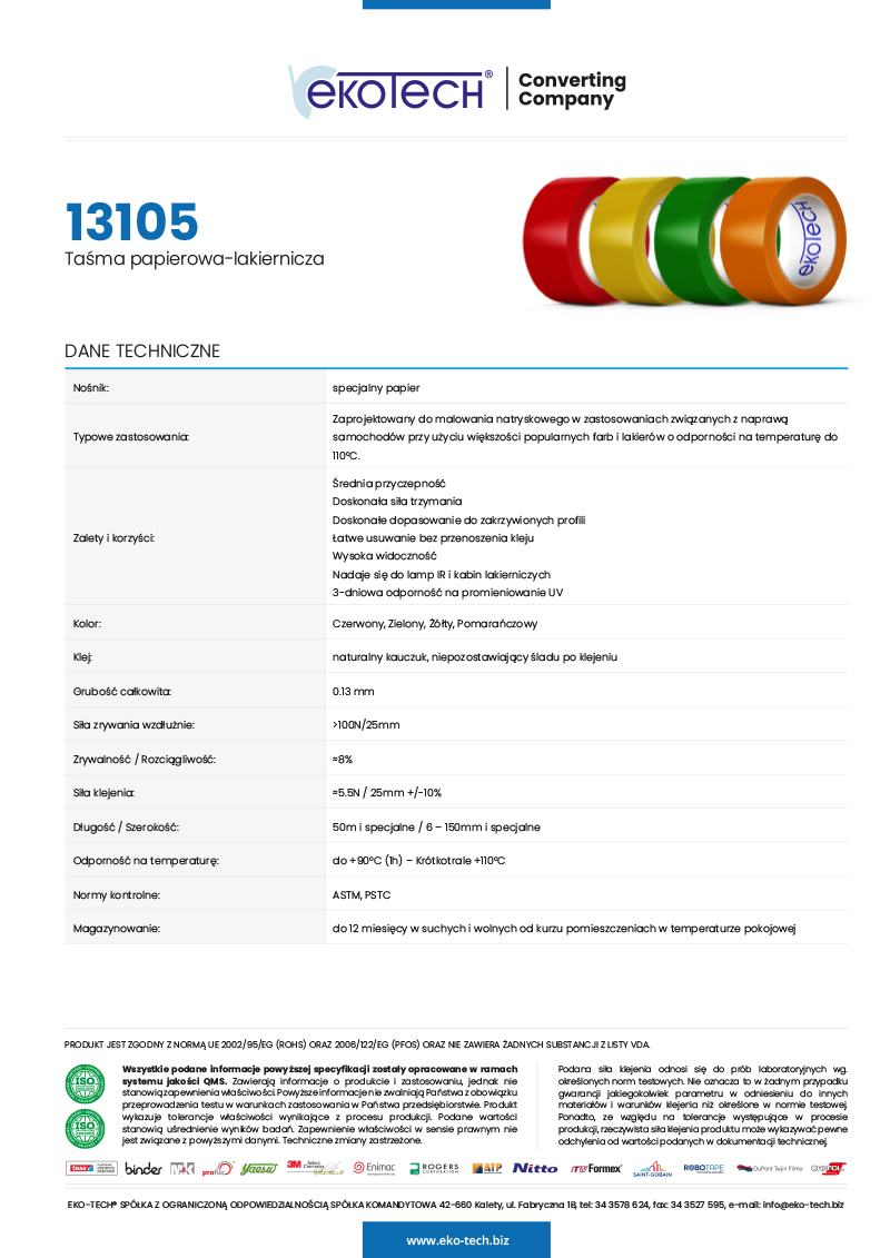 Taśma lakiernicza 13105