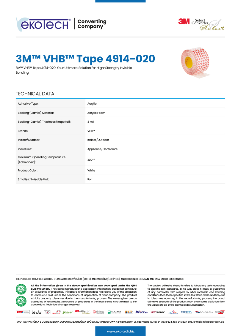 3M™ VHB™ Tape 4914-020