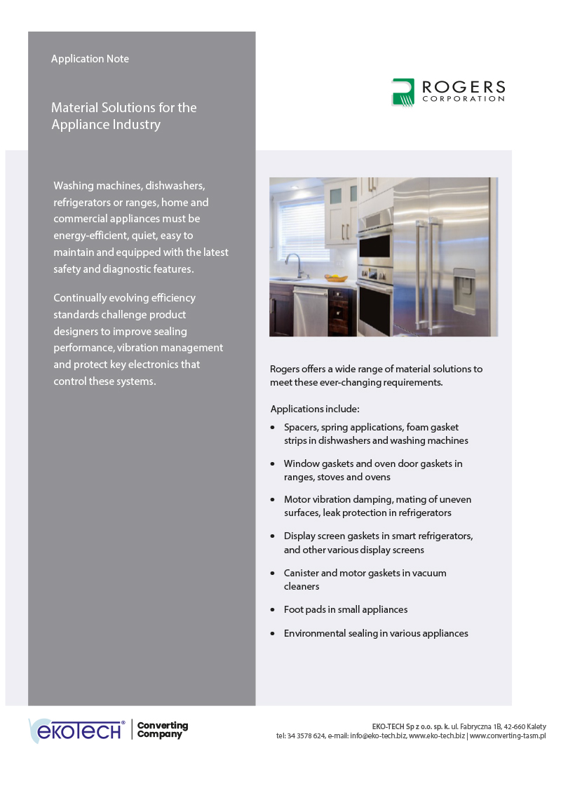 Rogers – Material Solutions for Appliance Industry