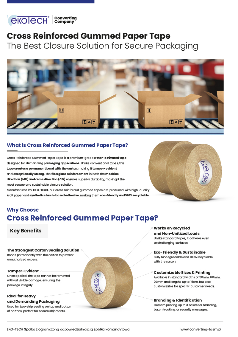 Cross Reinforced Gummed Paper Tape