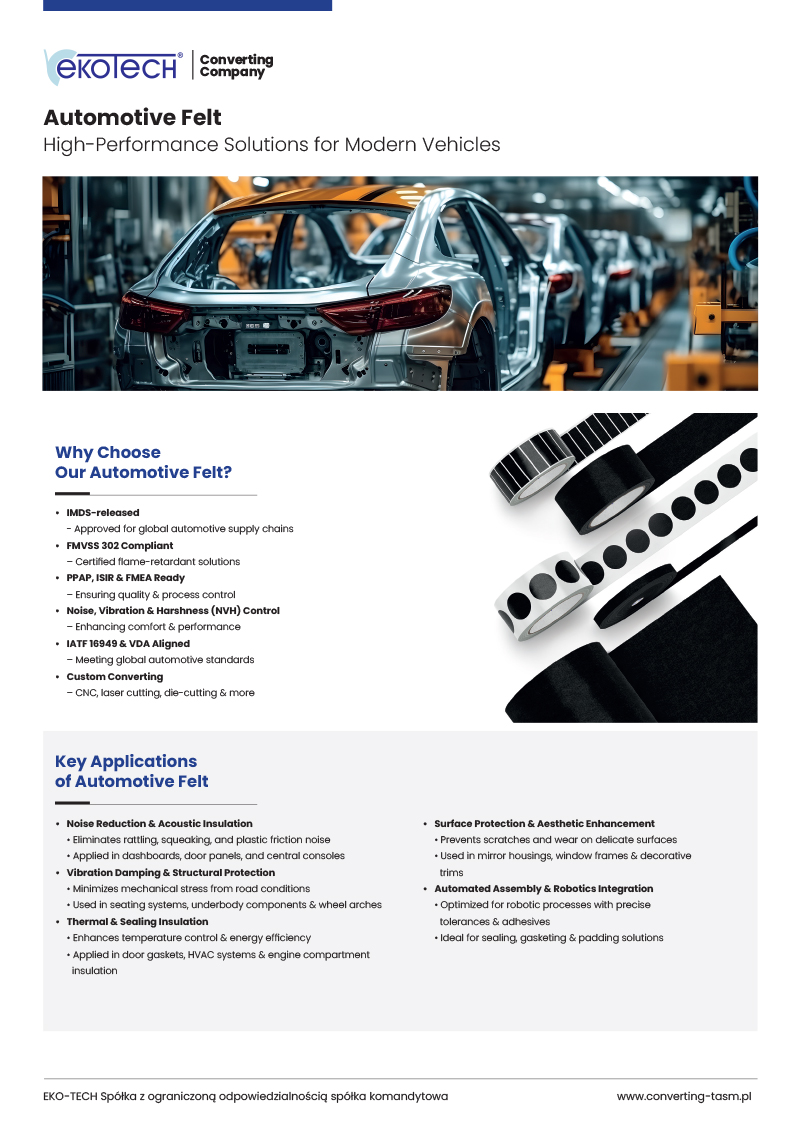 Automotive Felt High-Performance Solutions for Modern Vehicles