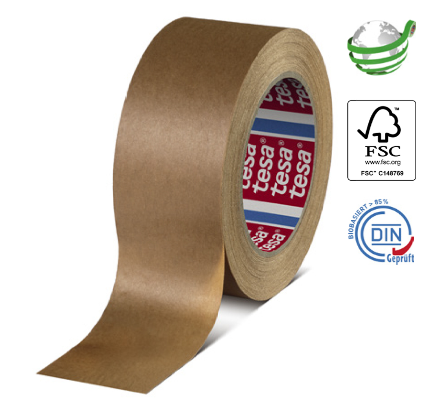 tesa® 60408 Taśma opakowaniowa z papieru pochodzenia biologicznego