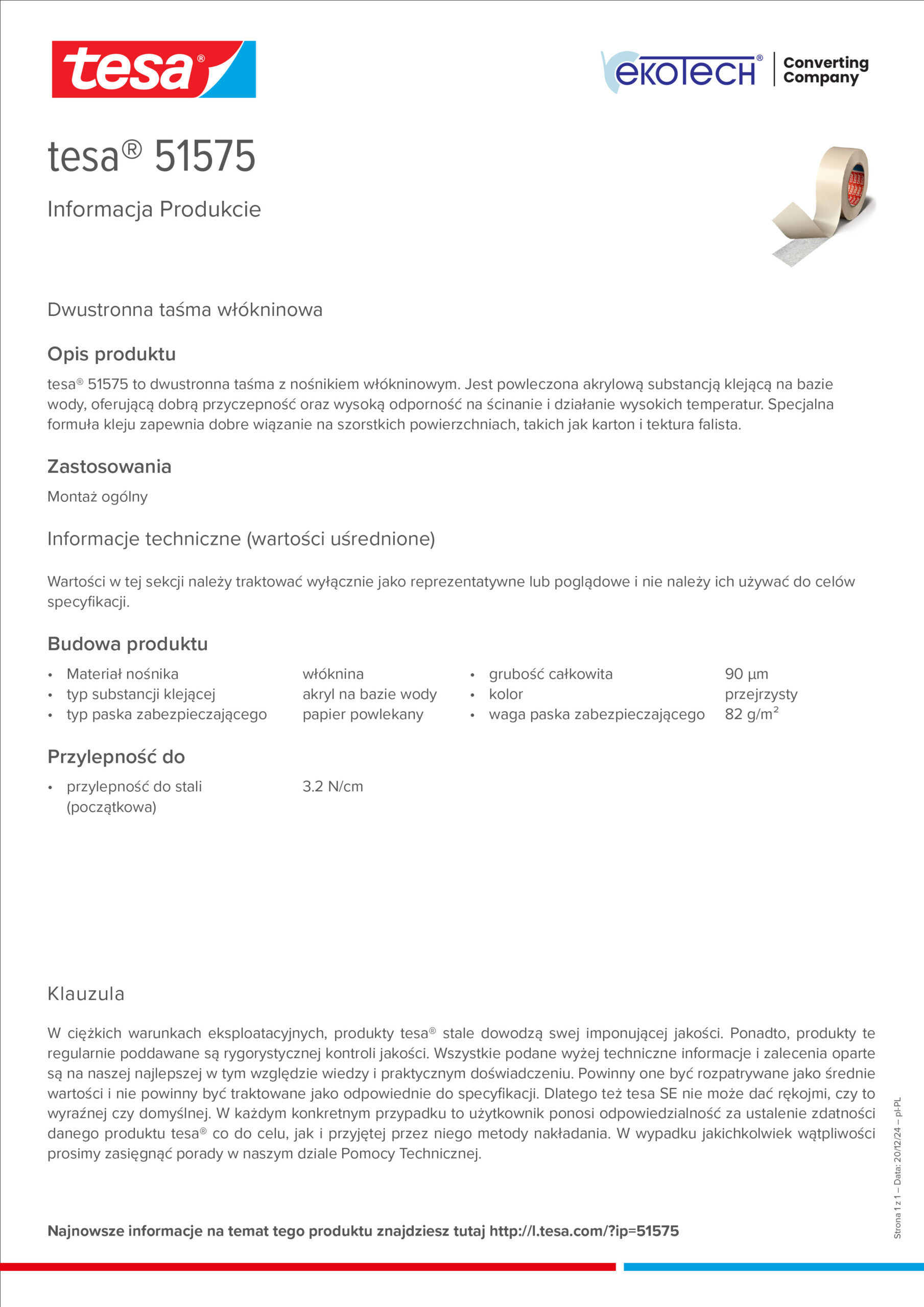 Eko-Tech Converting Company - converting-tasm-tasmy-dwustronne-tesa-51575-pl