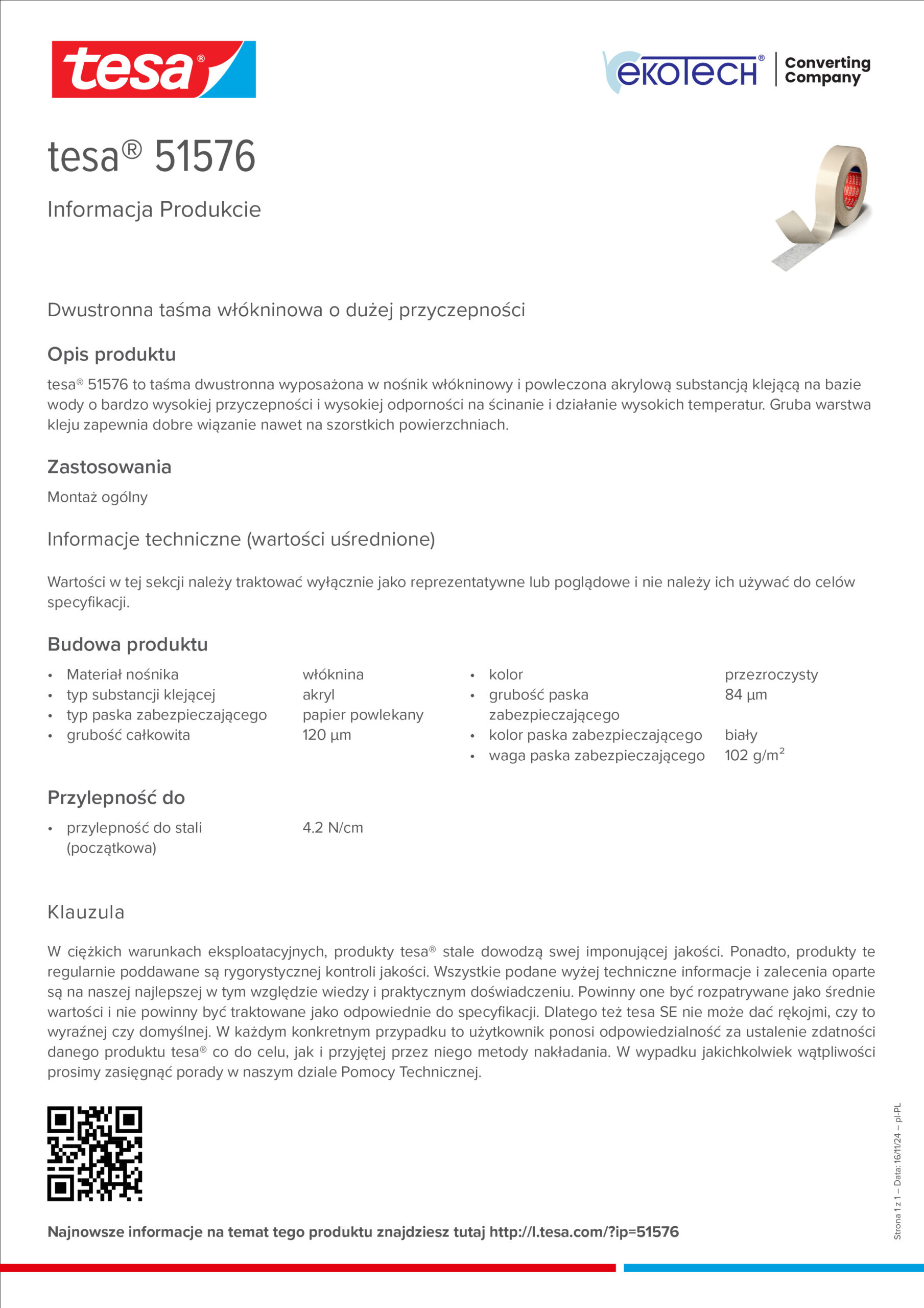 Eko-Tech Converting Company - converting-tasm-tasmy-dwustronne-tesa-51576-pl