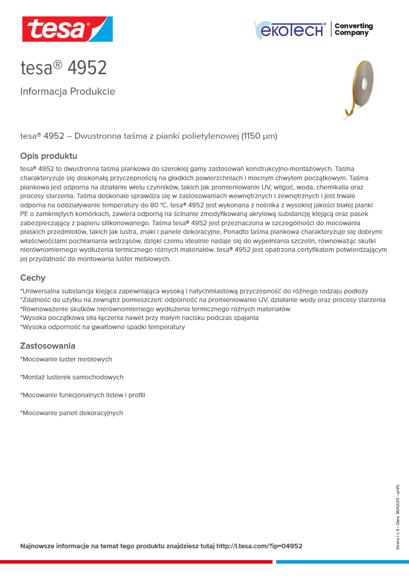 Eko-Tech Converting Company - converting-tasm-tasmy-tesa-tasmy-dwustronne-piankowe- 4952-pl