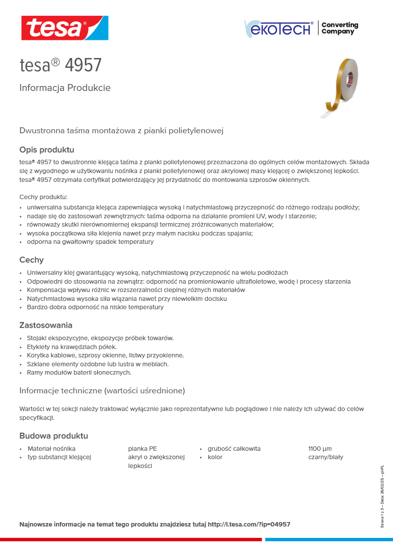 Eko-Tech Converting Company - converting-tasm-tasmy-tesa-tasmy-dwustronne-piankowe-4957-pl