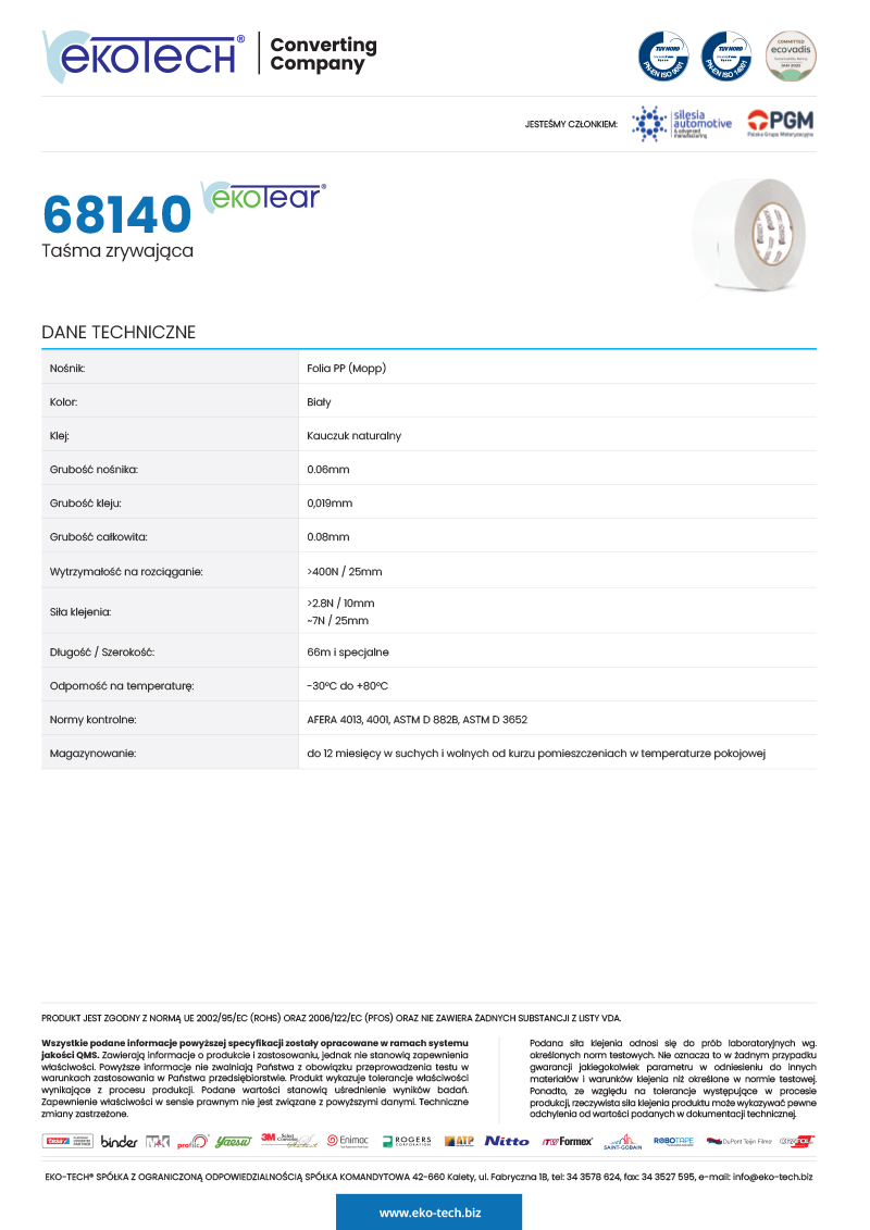 Taśmy zrywające General 68140