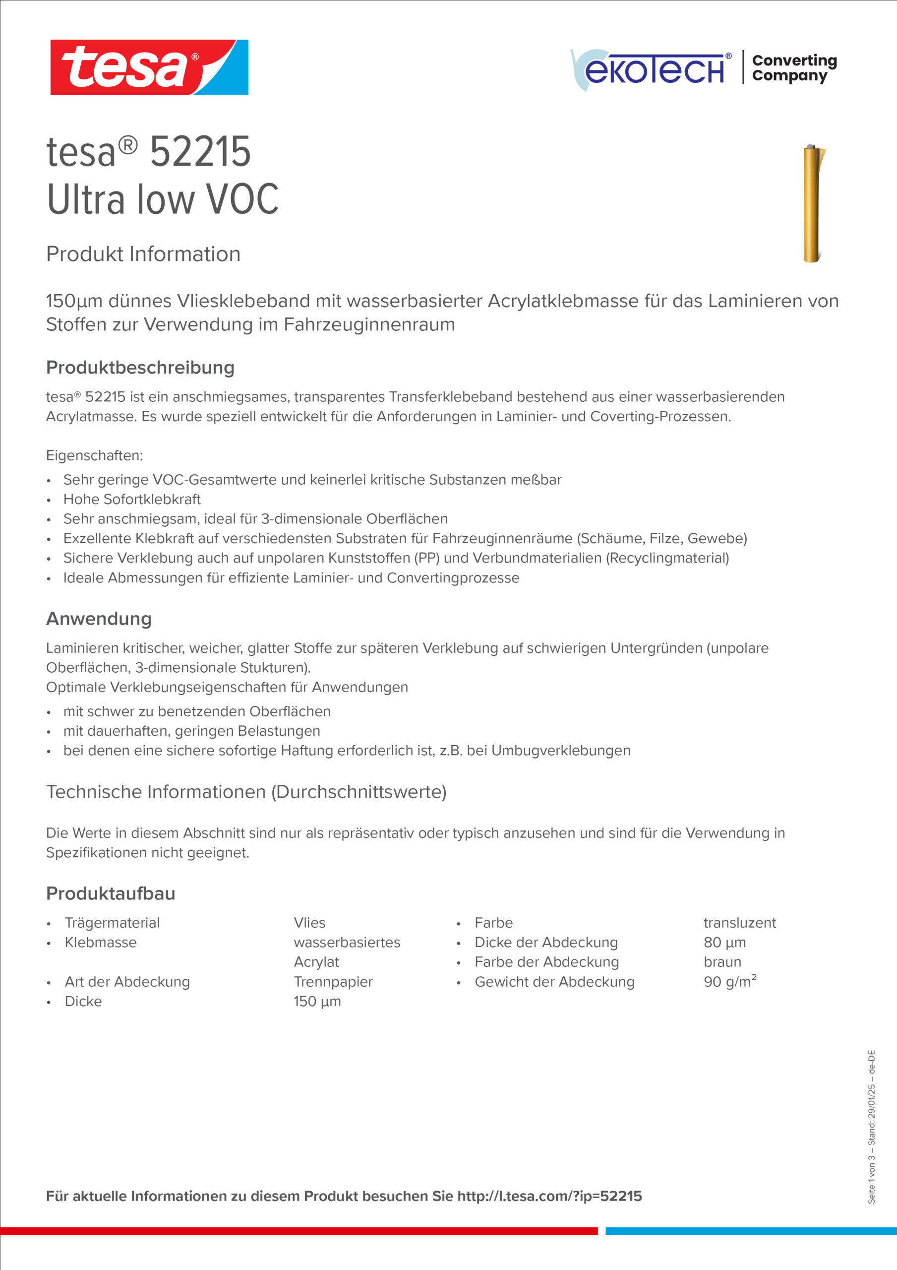 Product-information_tesa®-52215_de-DE-ekotech