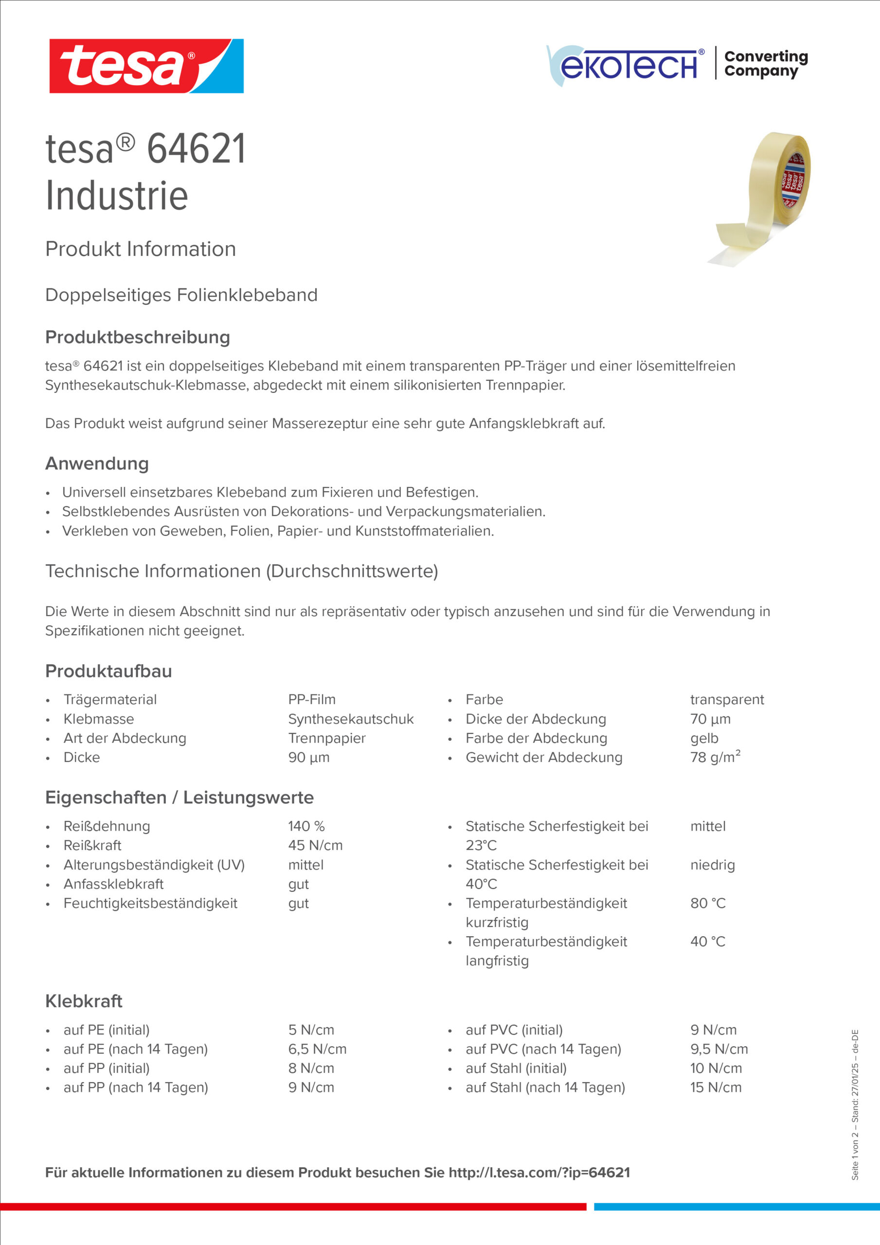 Eko-Tech Converting Company - converting-tasm-tasmy-dwustronne-tesa-64621-de