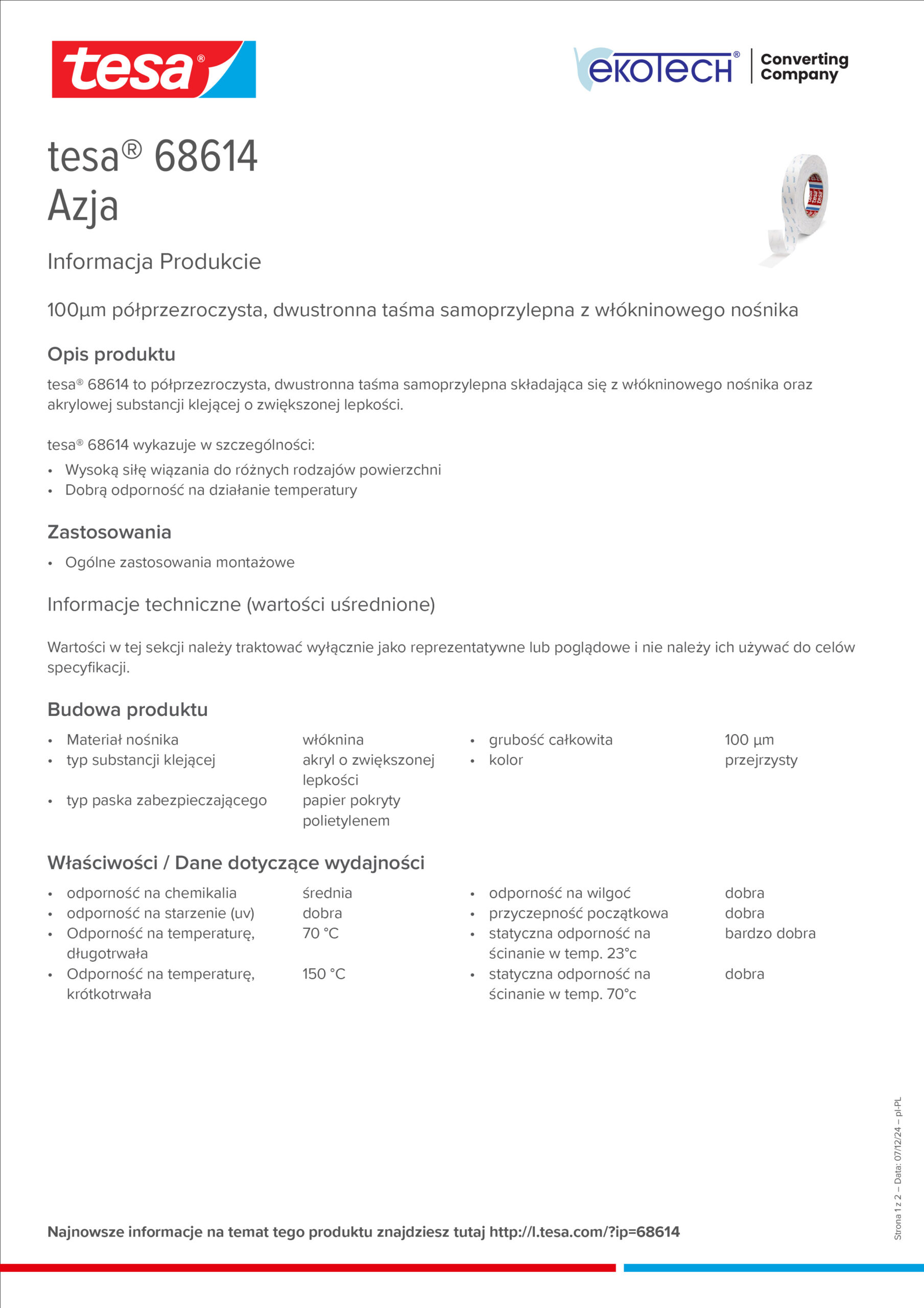 Product-information_tesa®-68614_pl-PL-ekotech