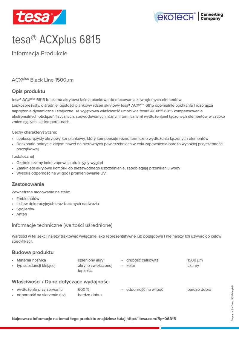 Product-information_tesa®-ACXplus-06815_pl-PL-ekotech
