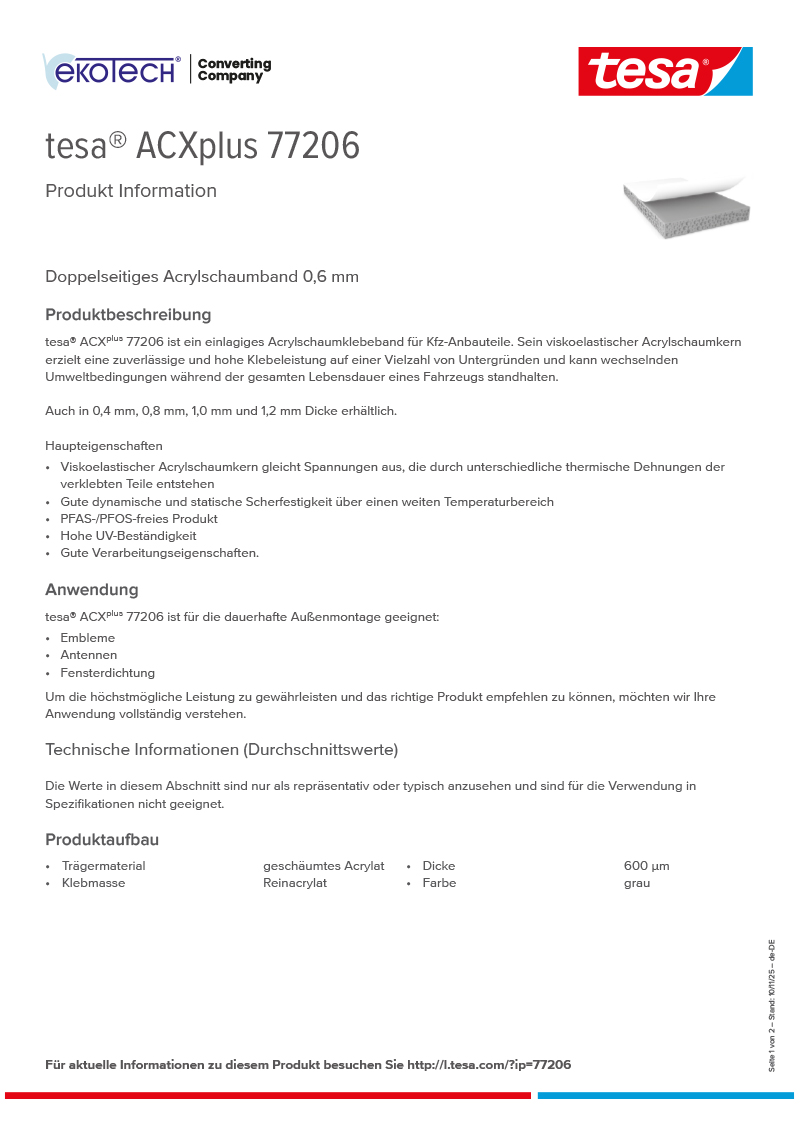 tesa® ACXplus 77206 Base Line