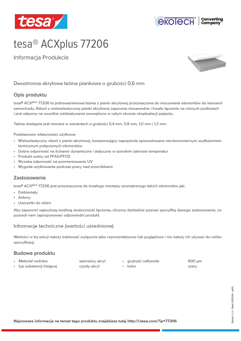 tesa® ACXplus 77206 Base Line