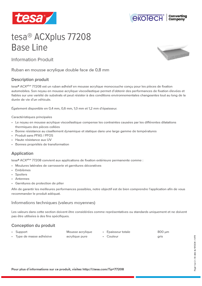 tesa® ACXplus 77208 Base Line