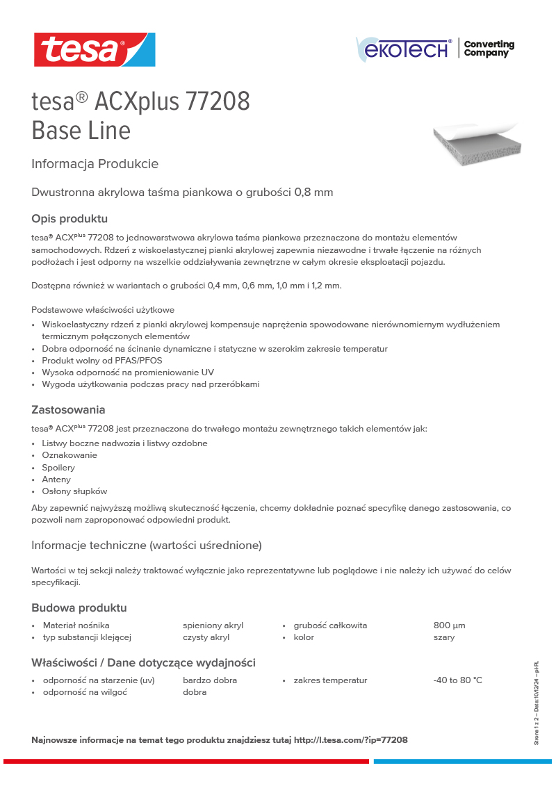 tesa® ACXplus 77208 Base Line