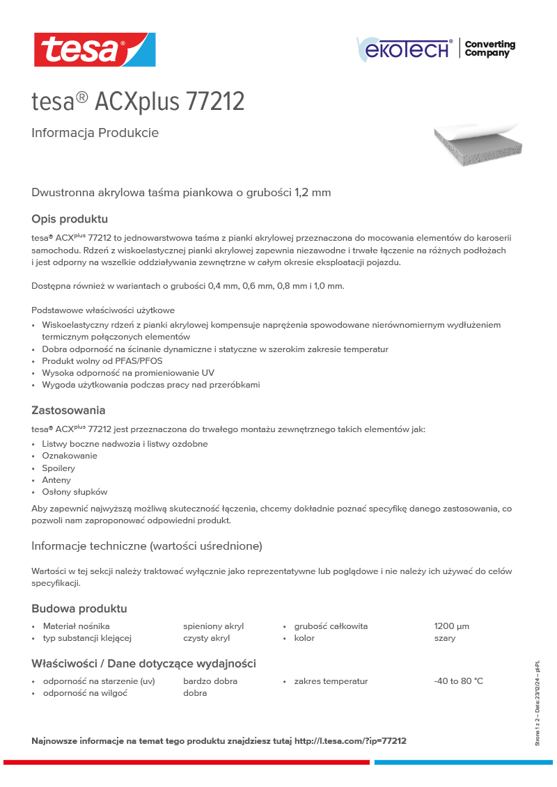 tesa® ACXplus 77212 Base Line