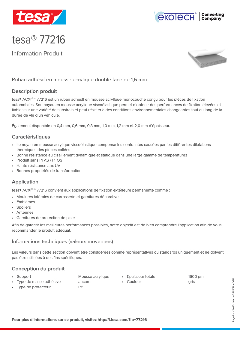 tesa® ACXplus 77216 Base Line