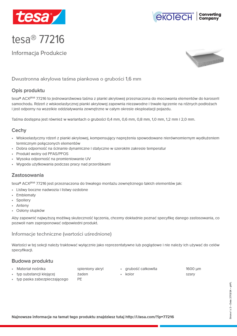 tesa® ACXplus 77216 Base Line