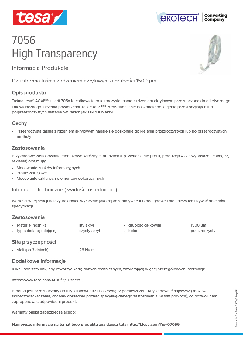 Product-information_tesa®-ACXplus-07056_pl-PL-ekotech