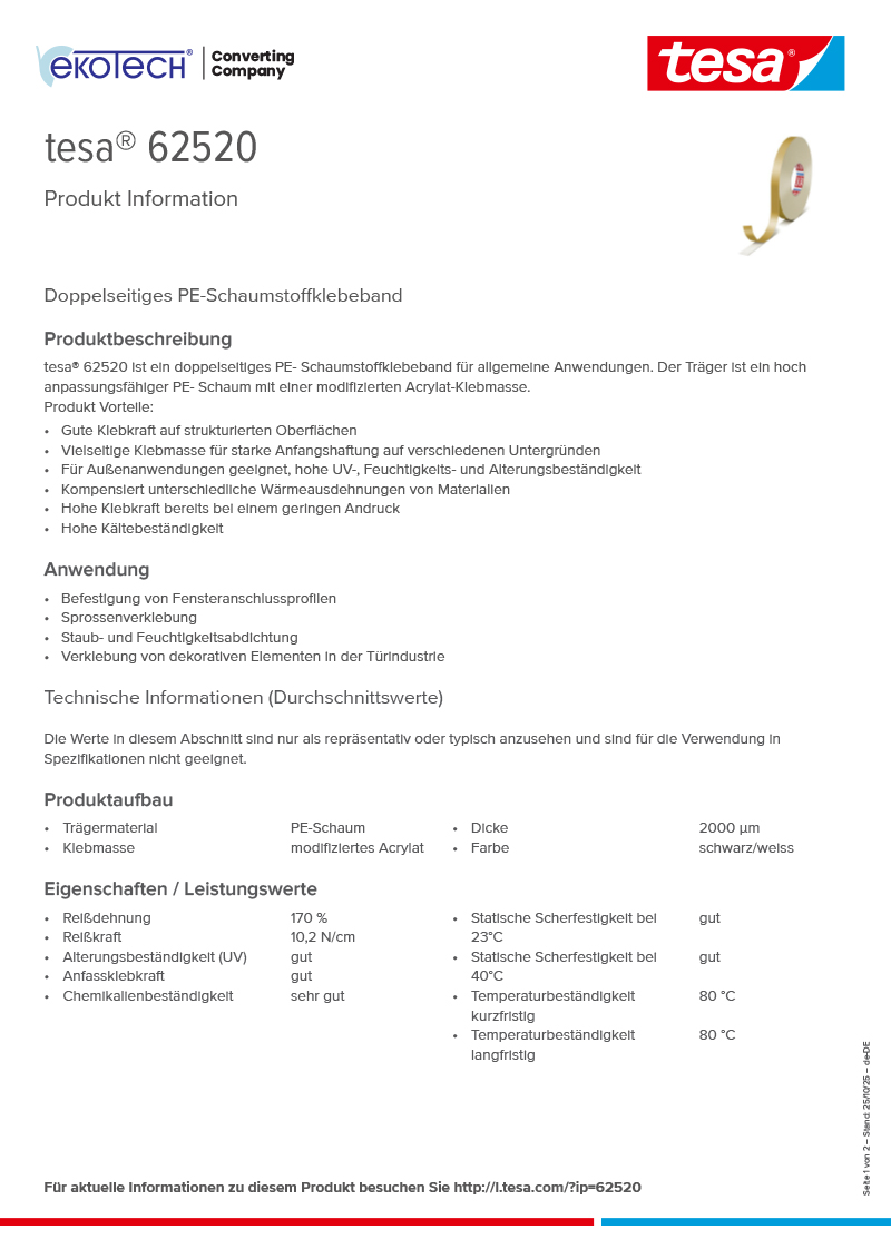 Product-information_tesa®-62520_de-DE-ekotech