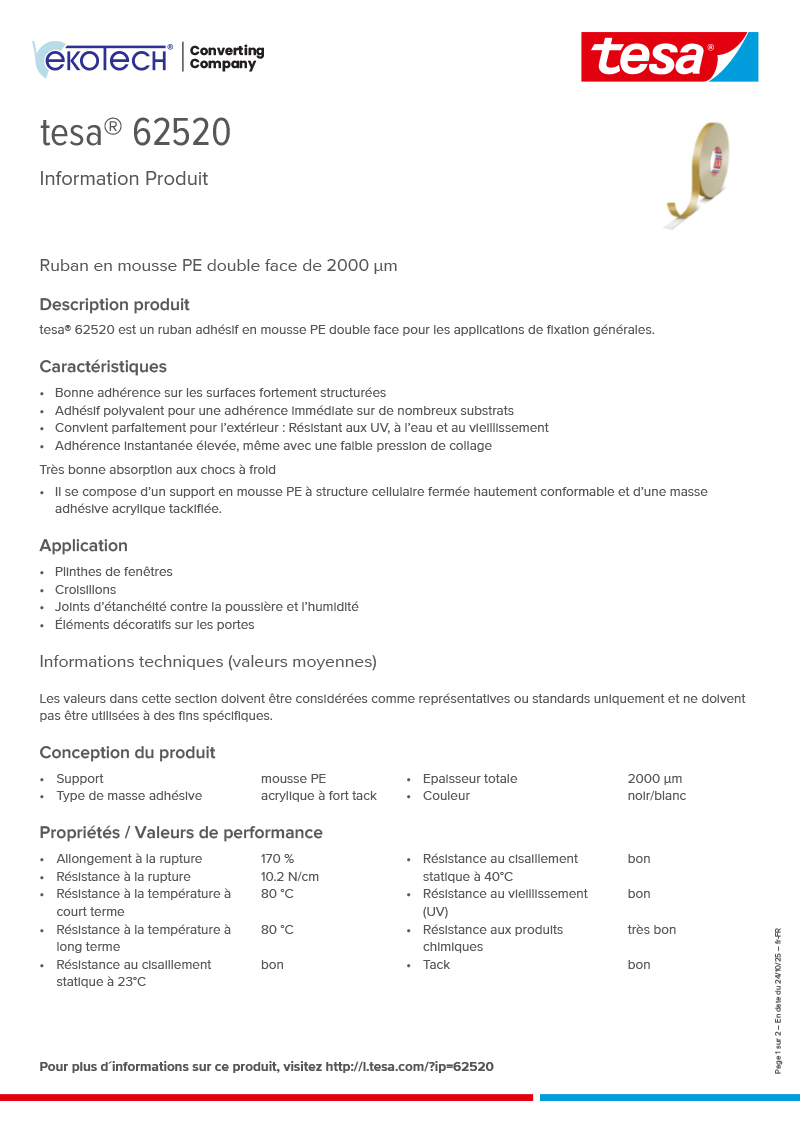 Product-information_tesa®-62520_fr-FR-ekotech
