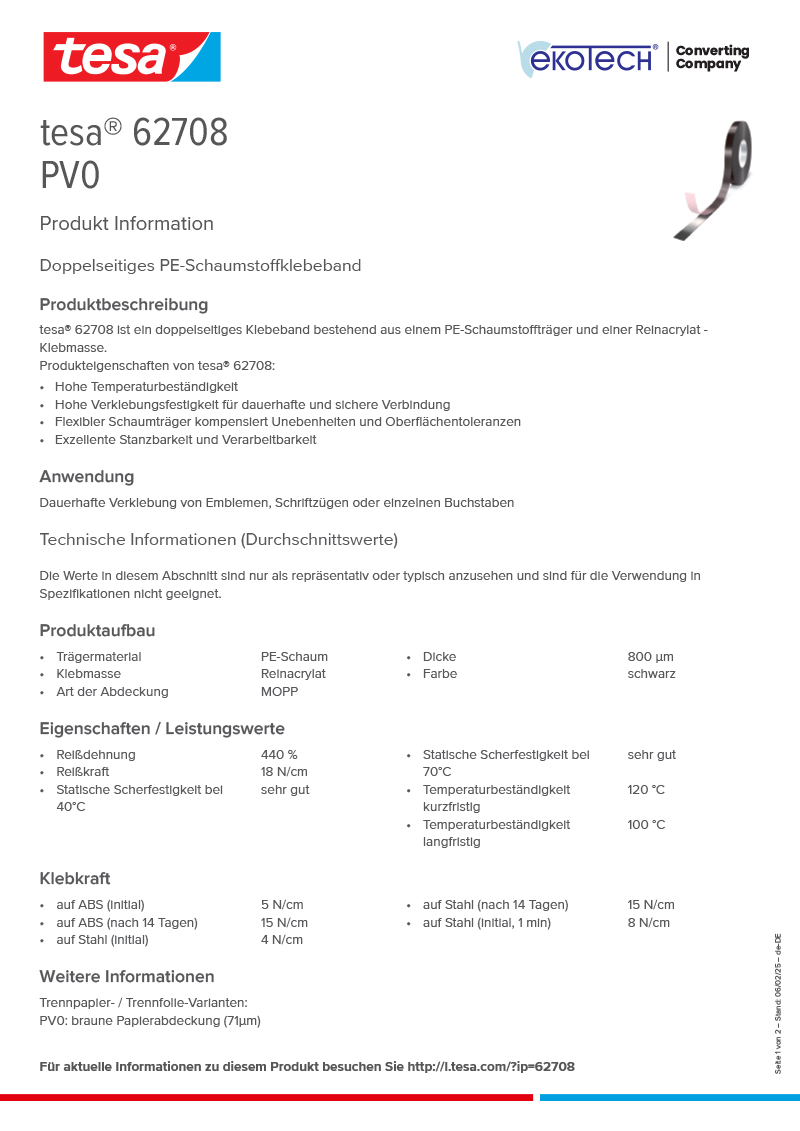 Product-information_tesa®-62708_de-DE-ekotech