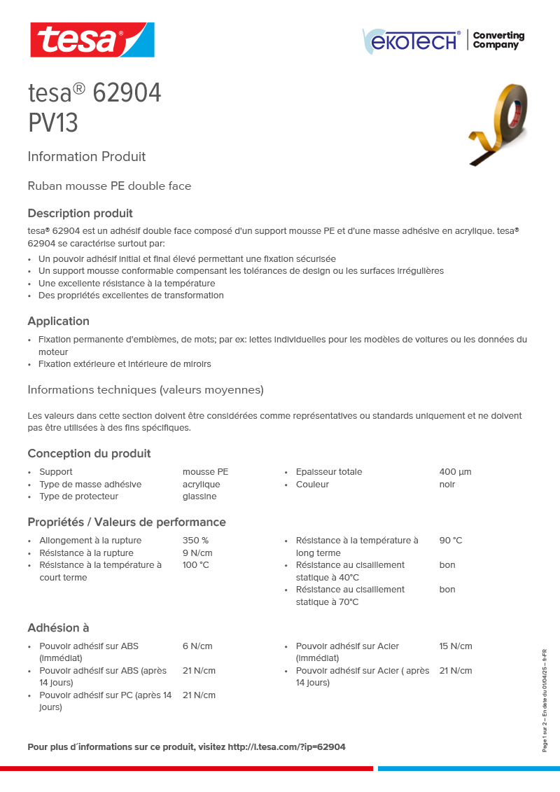 Product-information_tesa®-62904_fr-FR-ekotech