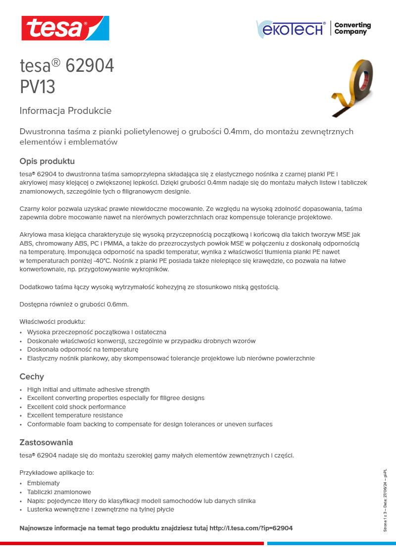 Product-information_tesa®-62904_pl-PL-1-ekotech