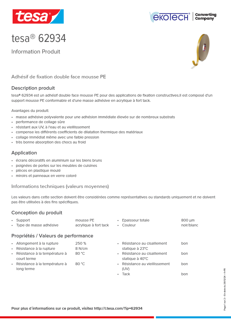 Product-information_tesa®-62934_fr-FR-ekotech