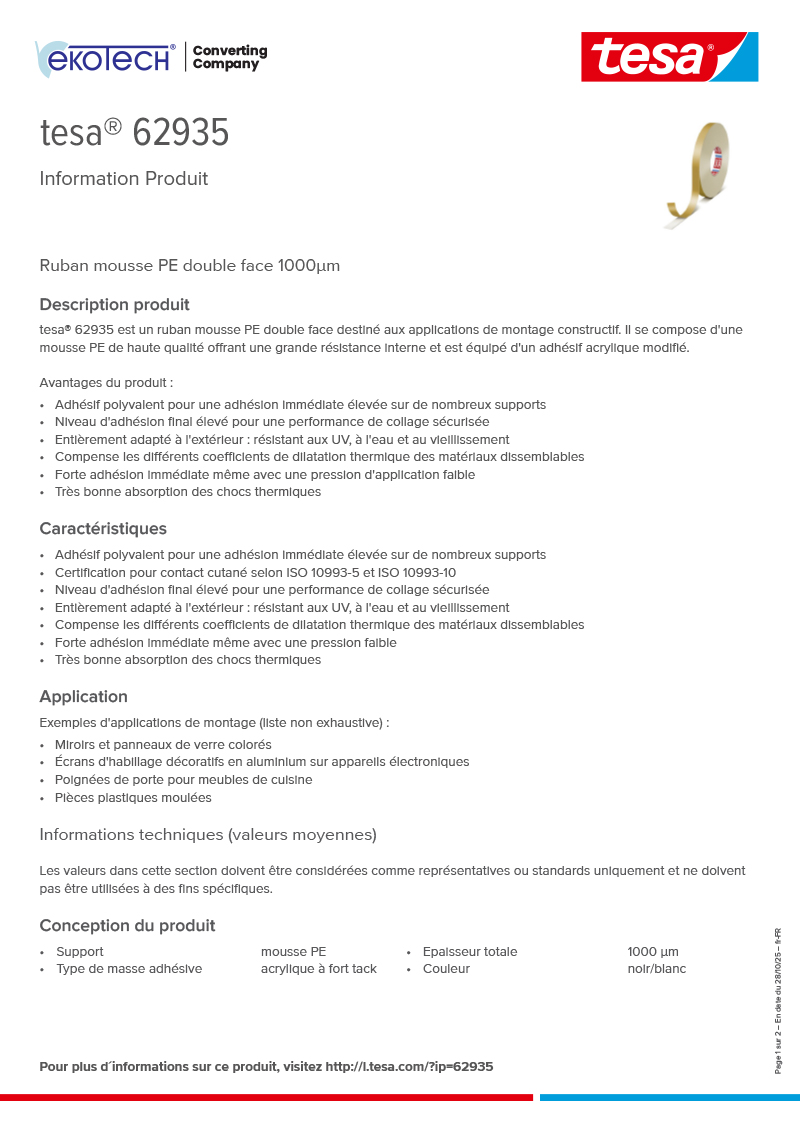 Product-information_tesa®-62935_fr-FR-ekotech
