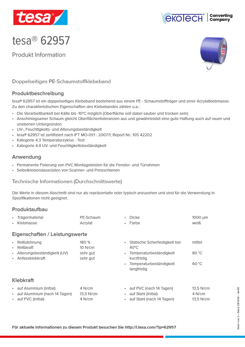 Product-information_tesa®-62957_de-DE-ekotech