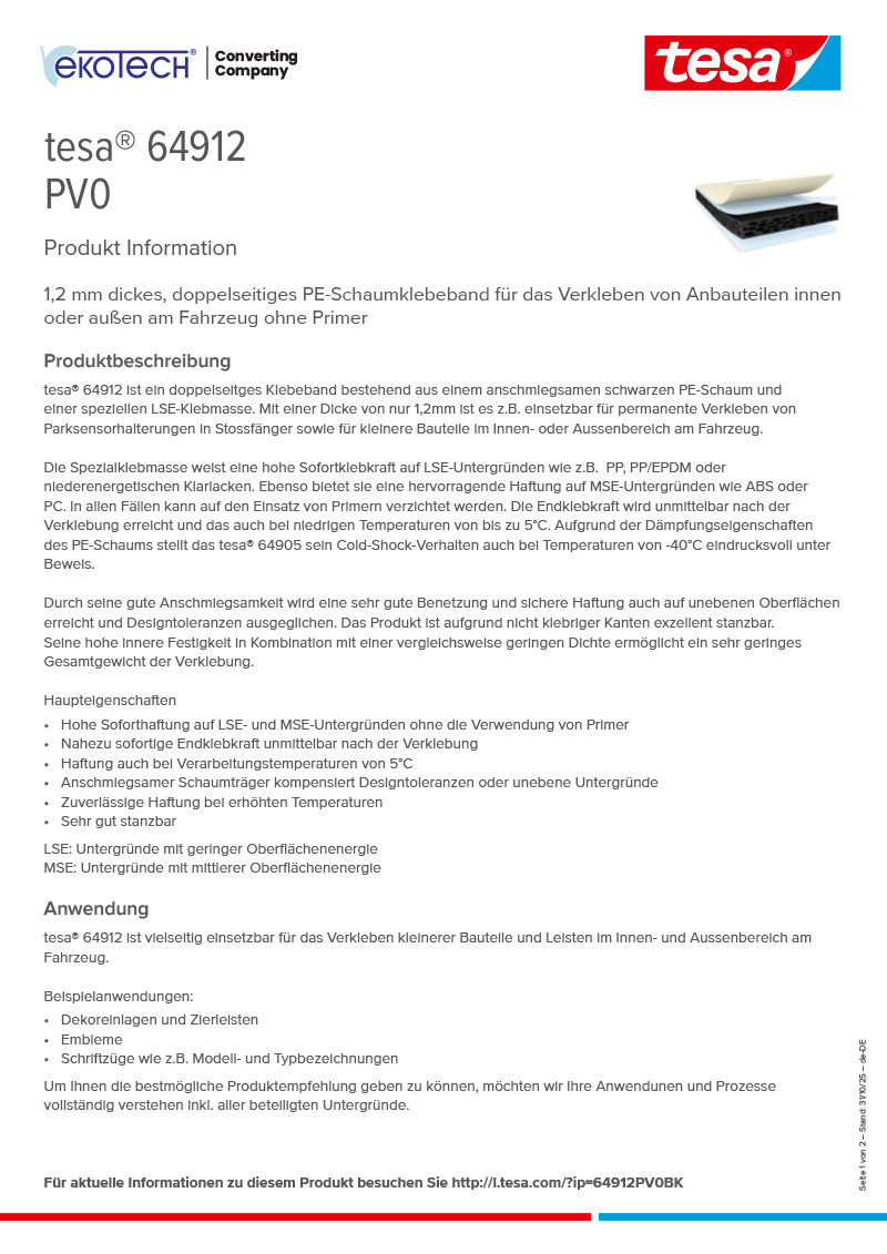 Product-information_tesa®-64912_de-DE-ekotech