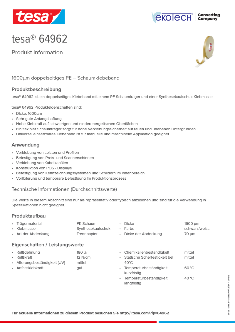 Product-information_tesa®-64962_de-DE-ekotech
