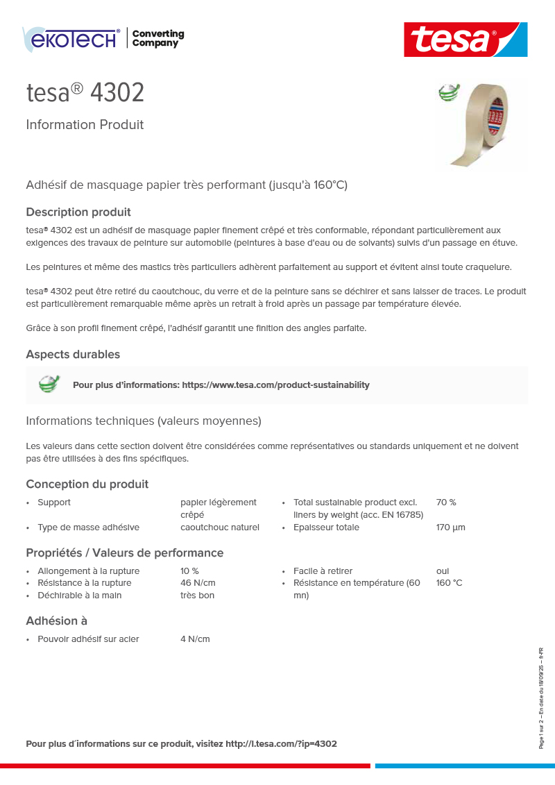 Product-information_tesa®-4302_fr-FR-ekotech
