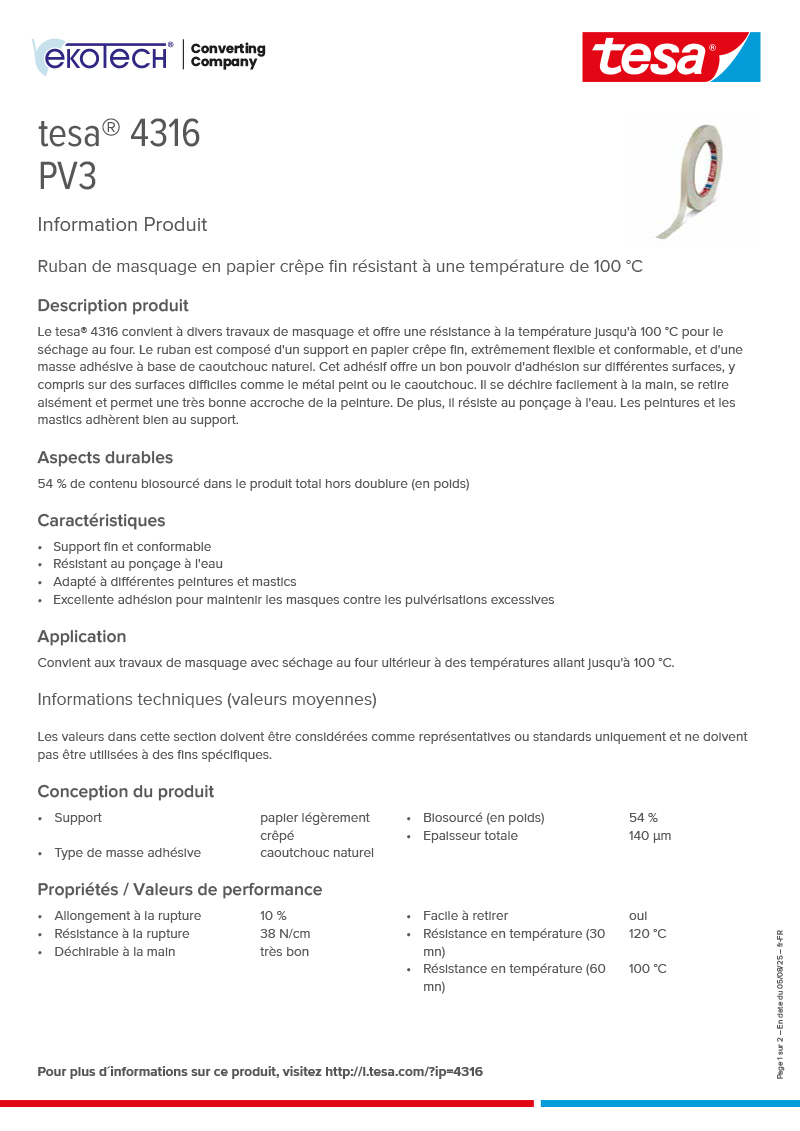 Product-information_tesa®-4316_fr-FR-ekotech
