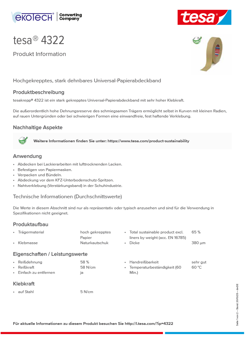 Product-information_tesa®-04322_de-DE-ekotech