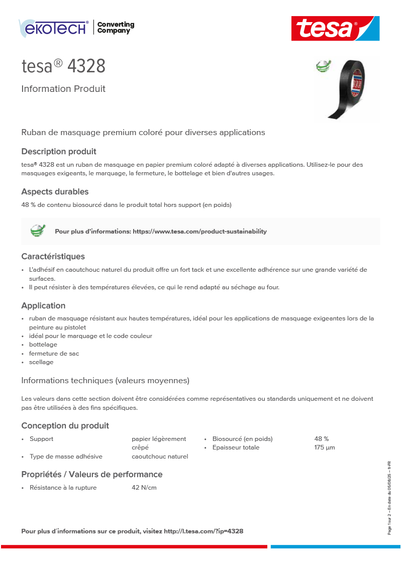 Product-information_tesa®-04328_fr-FR-ekotech