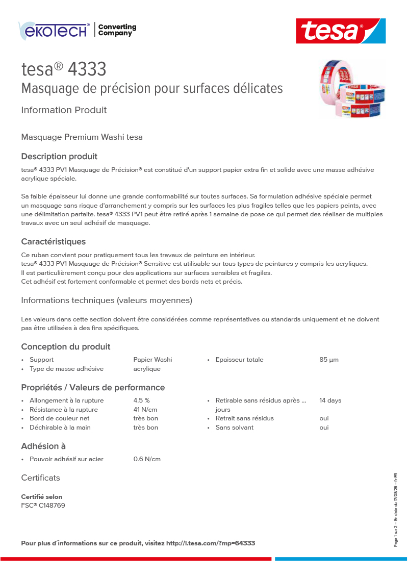 Product-information_tesa®-04333_fr-FR-ekotech