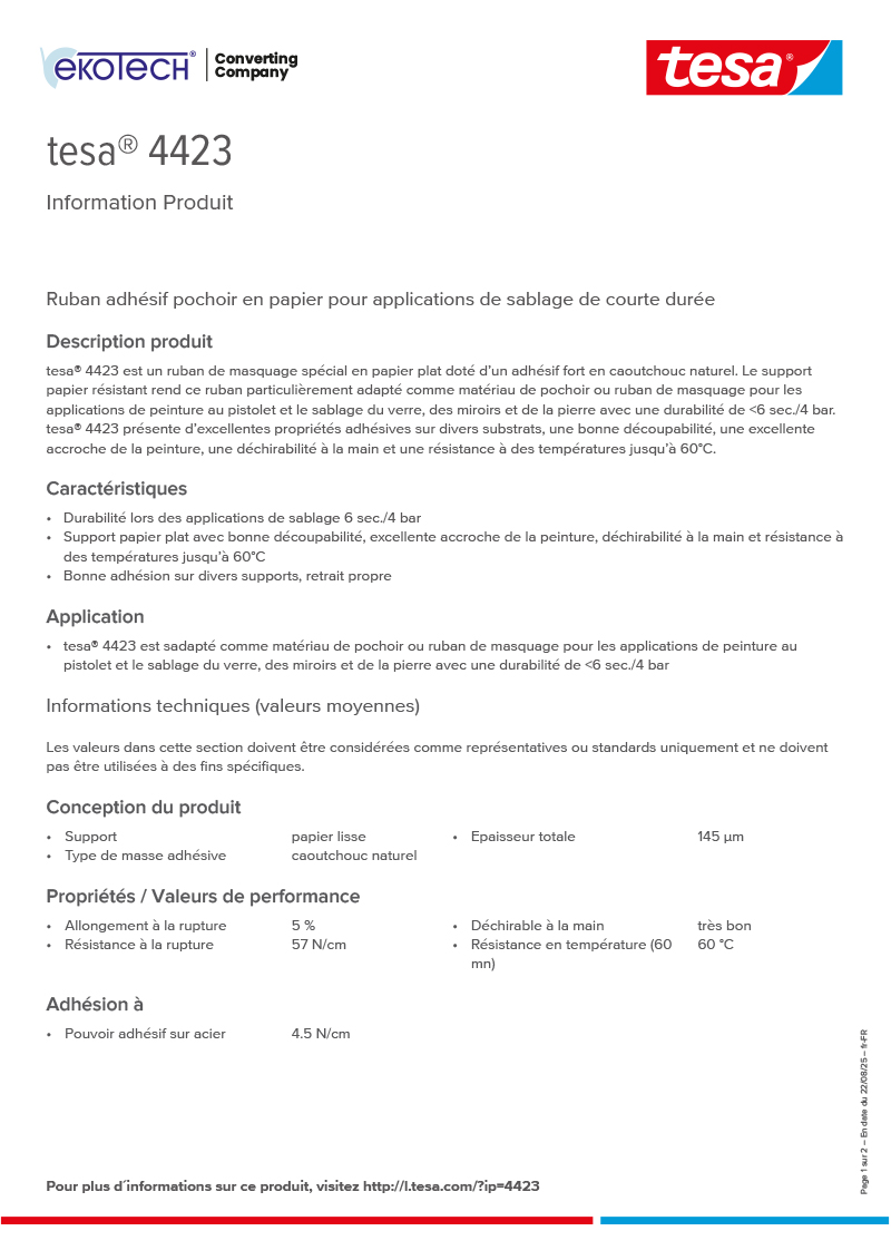 Product-information_tesa®-04423_fr-FR-ekotech