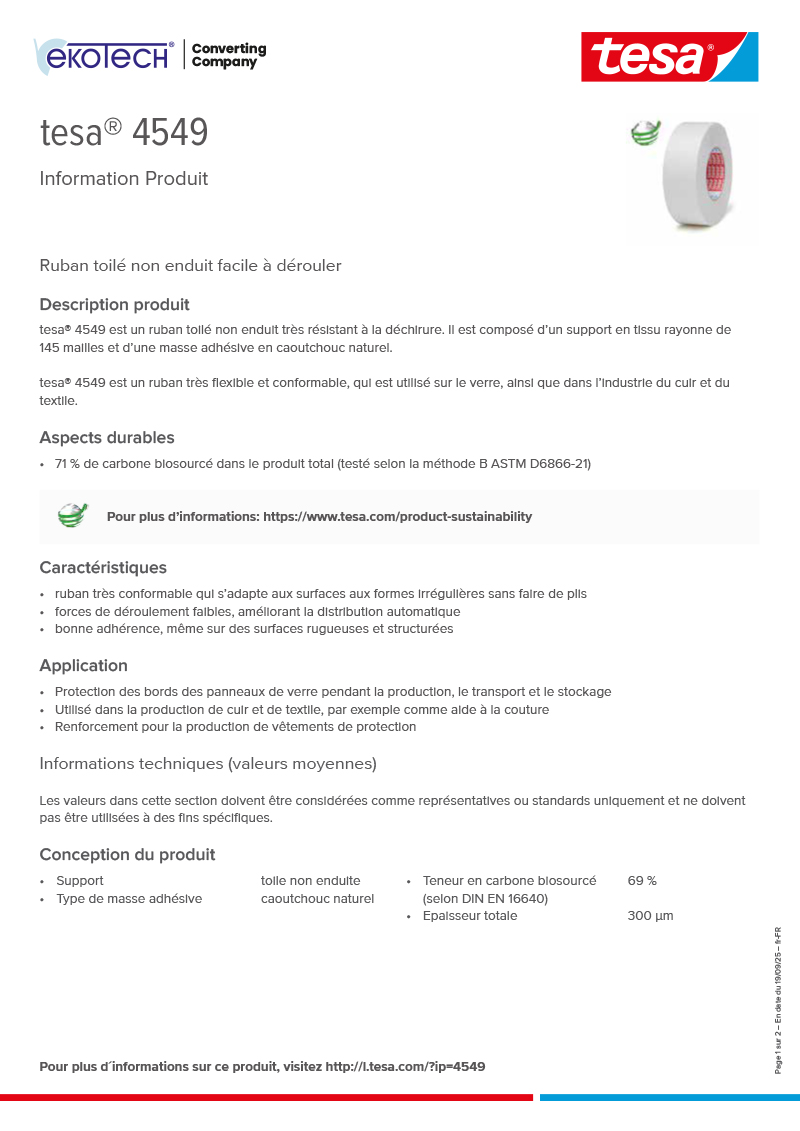 Product-information_tesa®-04549_fr-FR-ekotech
