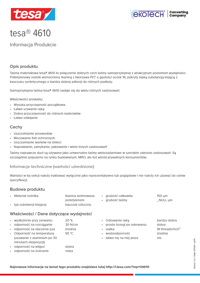 Product-information_tesa®-04610_pl-PL-ekotech