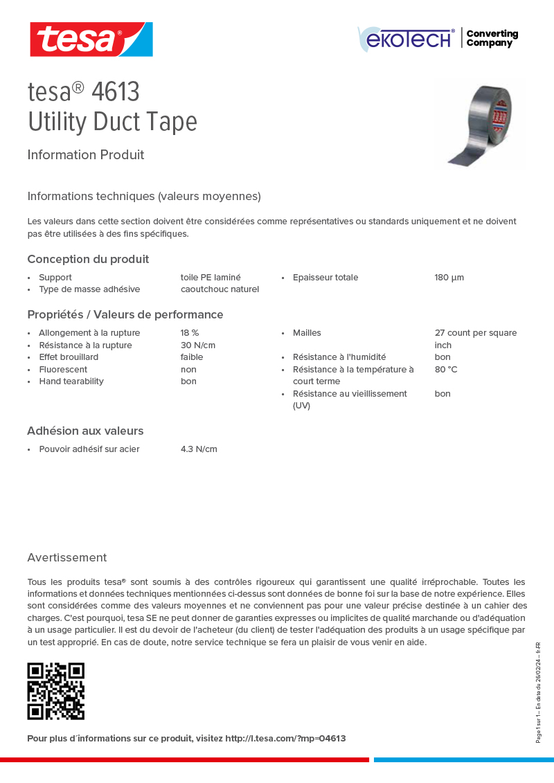 Product-information_tesa®-04613_fr-FR-ekotech