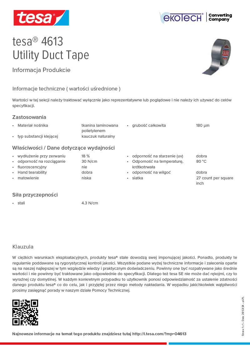 Product-information_tesa®-04613_pl-PL-ekotech